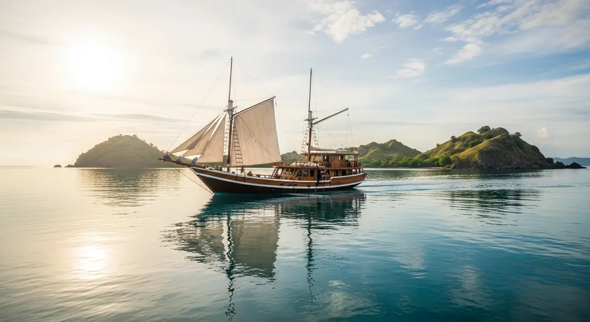 Luxury Liveaboard in Komodo — a traditional Indonesian phinisi sailing schooner